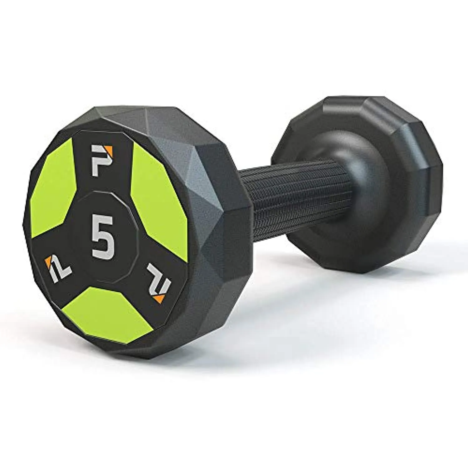 Power Systems Cardio Dumbbell with Color Coded Ends - No Roll Edges - Knurled Handles - Sold Individually