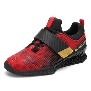 Premium Weightlifting Shoes for Men – Red Gym Training Shoes, Sizes 37-46, Durable Support for Heavy Lifting
