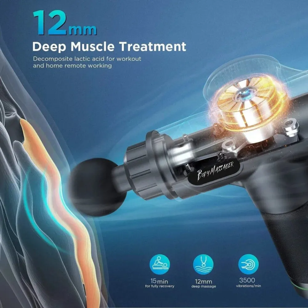 Professional Massage Gun 30 Speed 8 Heads