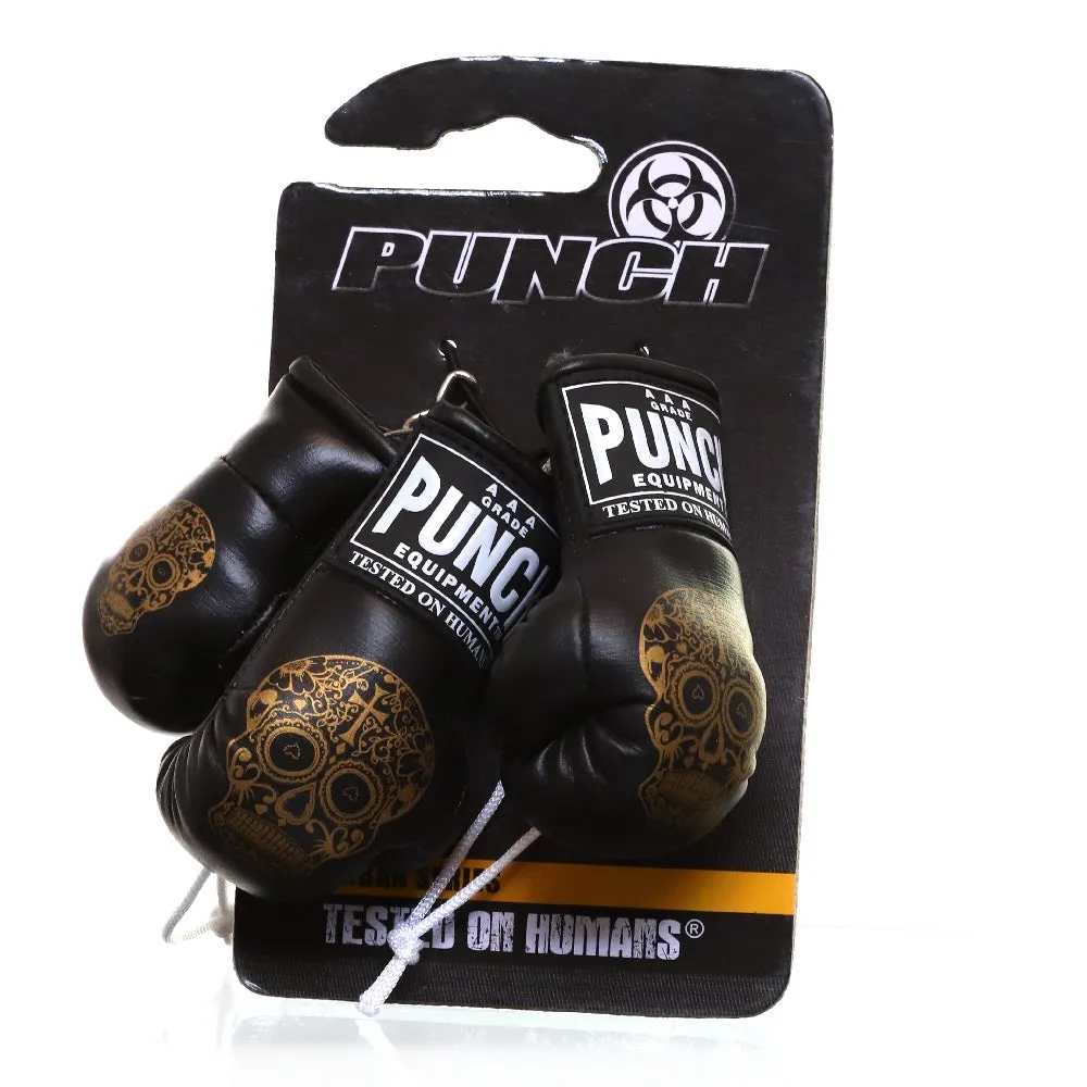 Punch Equipment Mini Boxing Gloves Key Ring Pack Gold