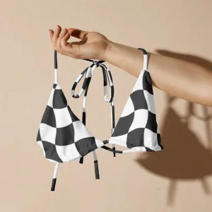 Recycled String Bikini Top - Checkers