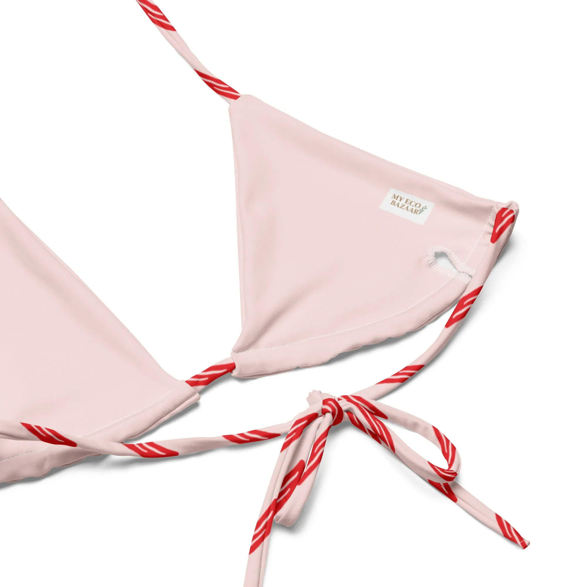 Recycled String Bikini Top - Chili Pepper 🌶️