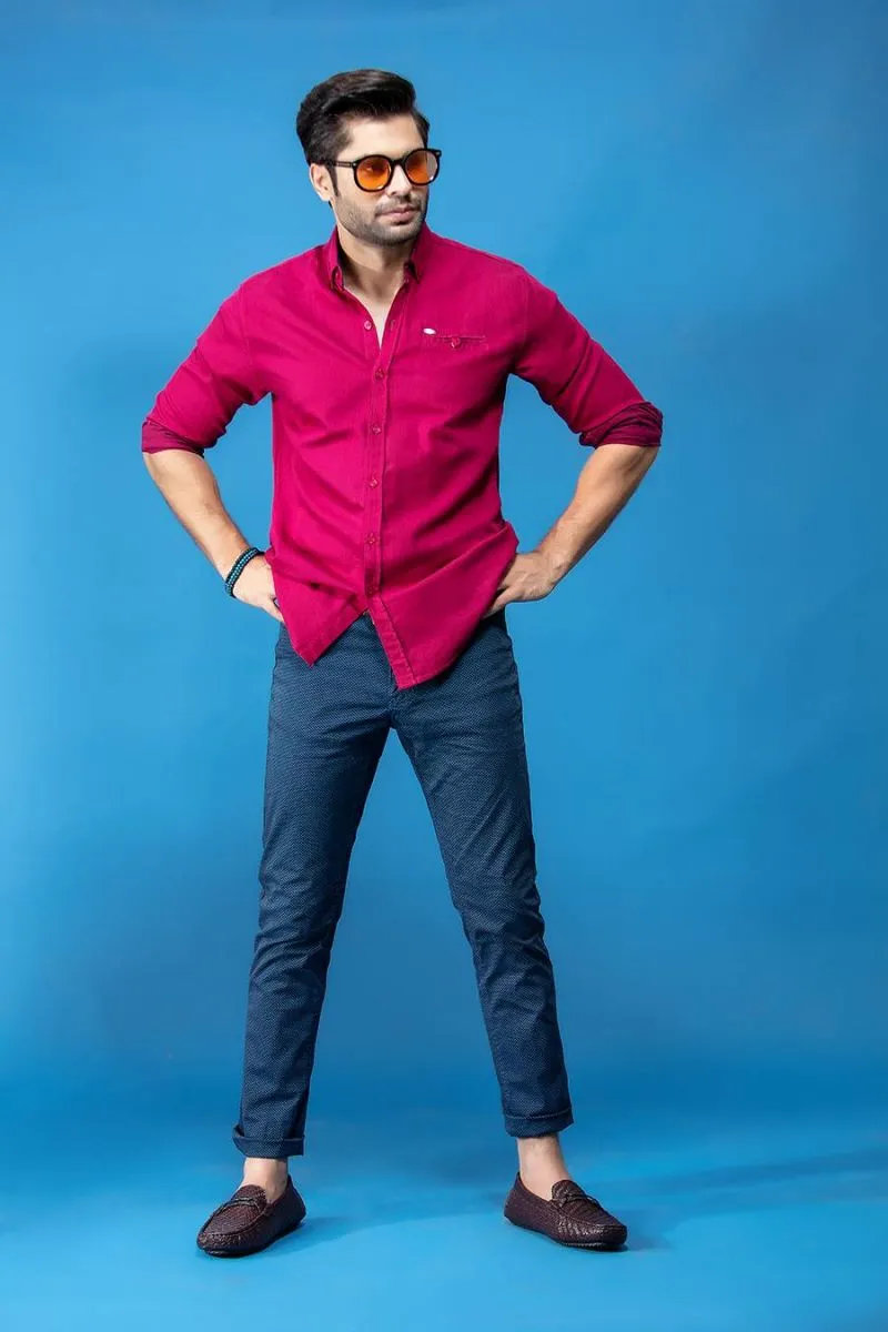 Red Casual Shirt FS Regular Fit