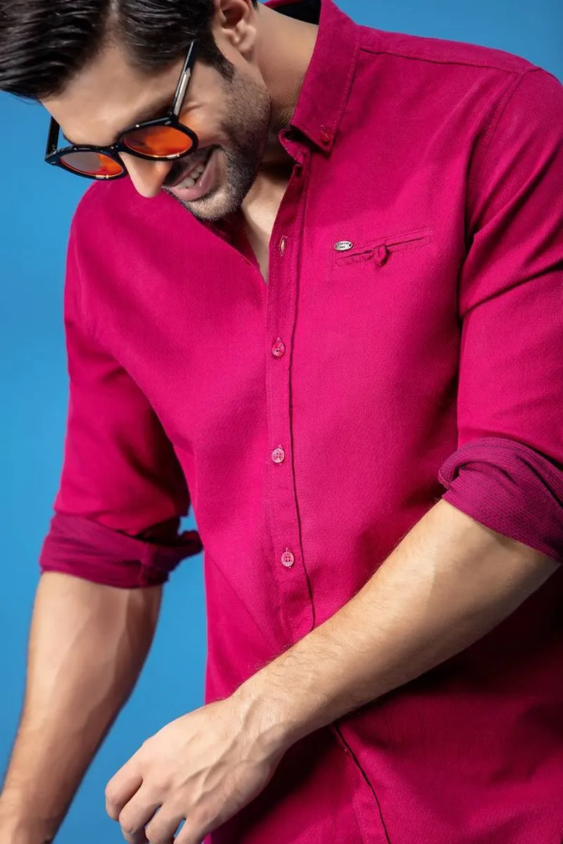 Red Casual Shirt FS Regular Fit