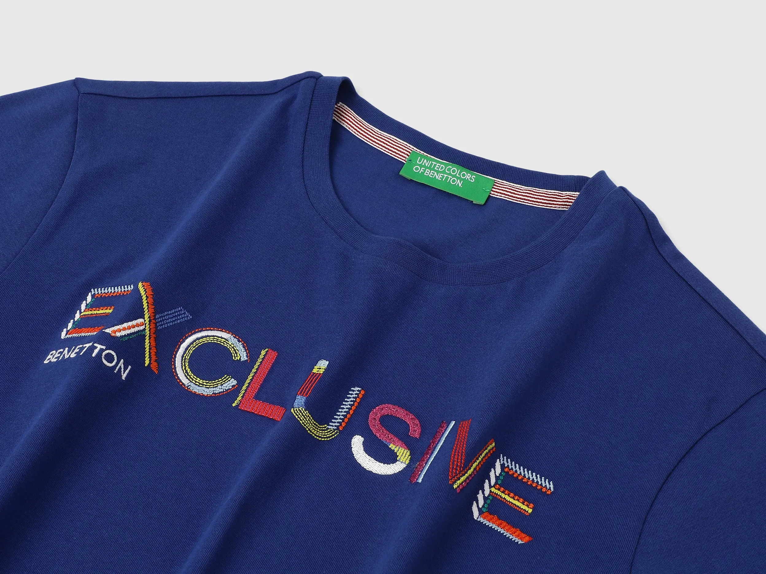 Regular Fit Crew Neck Embroidered T Shirt