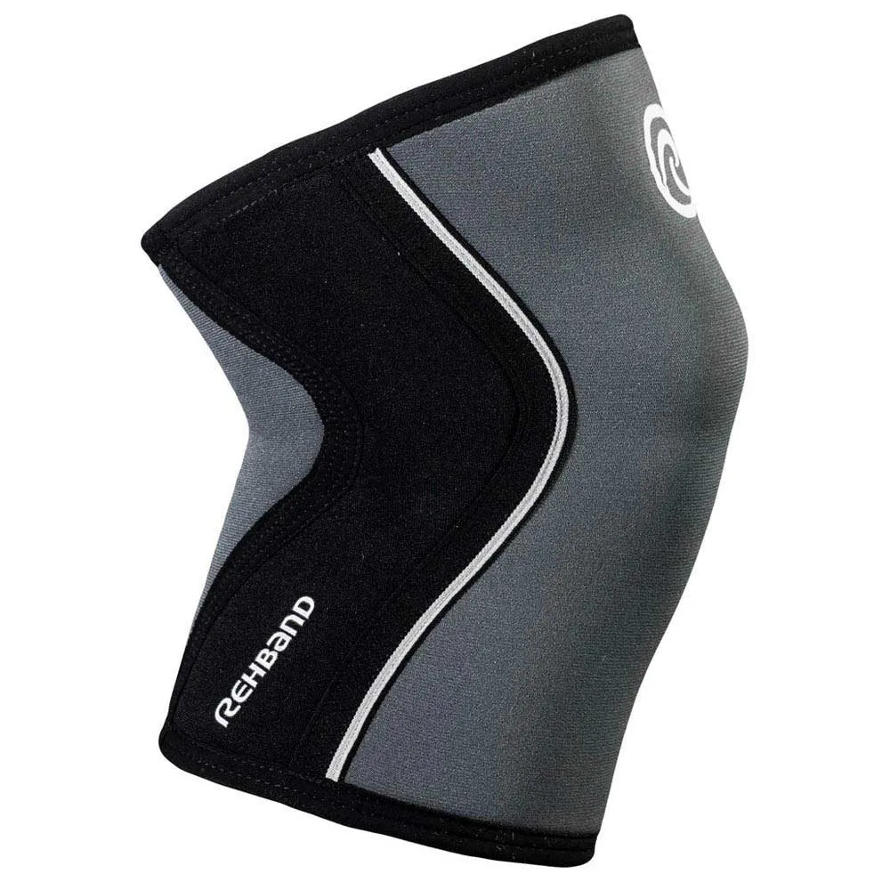Rehband Rx 7mm Knee Sleeves - Steel Grey (Pair)