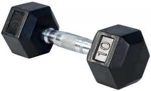 Rubber Hex Dumbbell- 10lbs