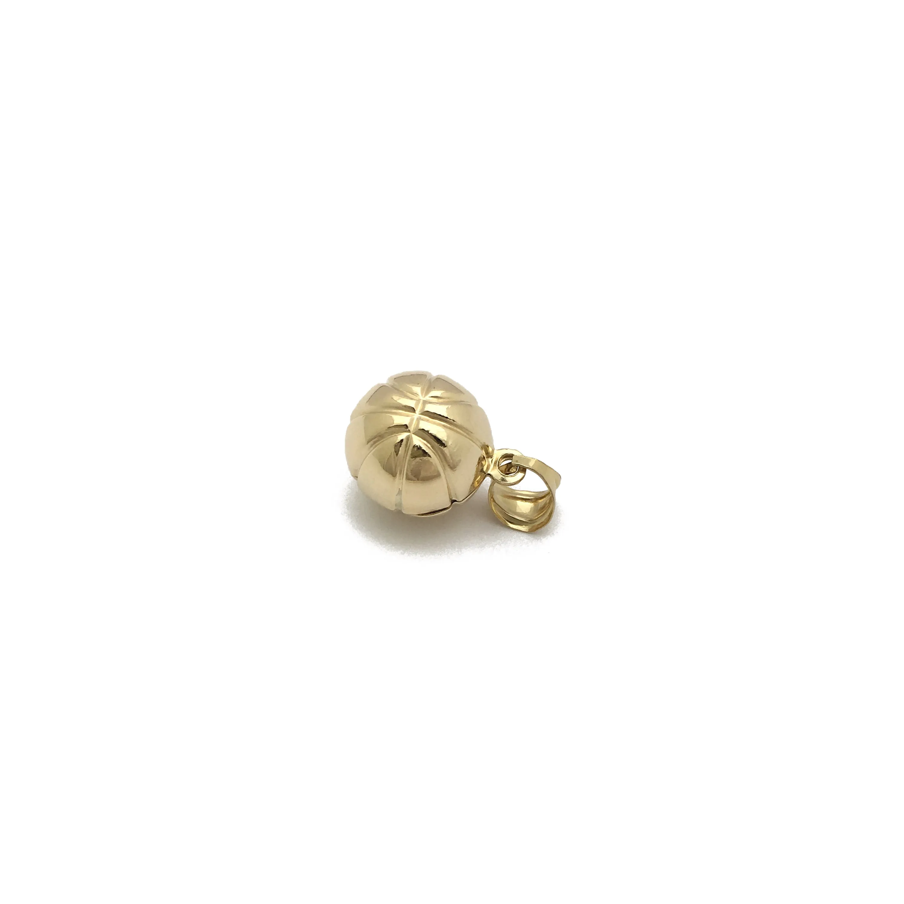 Small Basket Ball Pendant (14K)