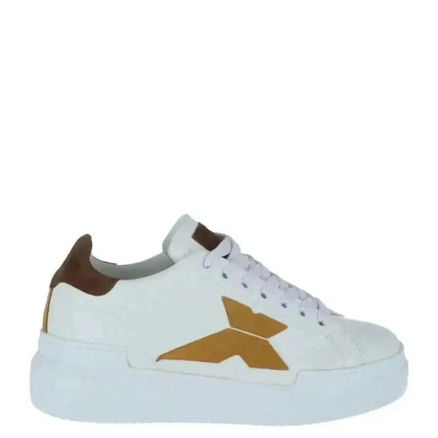 Sneaky Women's White Leather Slip-On Sporty Sneakers