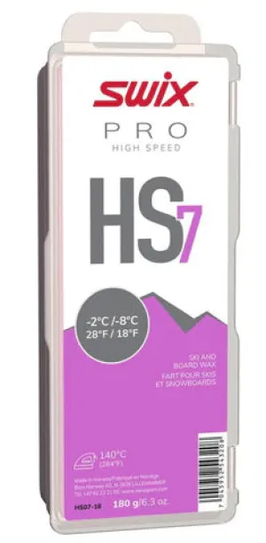 SWIX HS7 VIOLET -2°C/-8°C SKI WAX - 180G