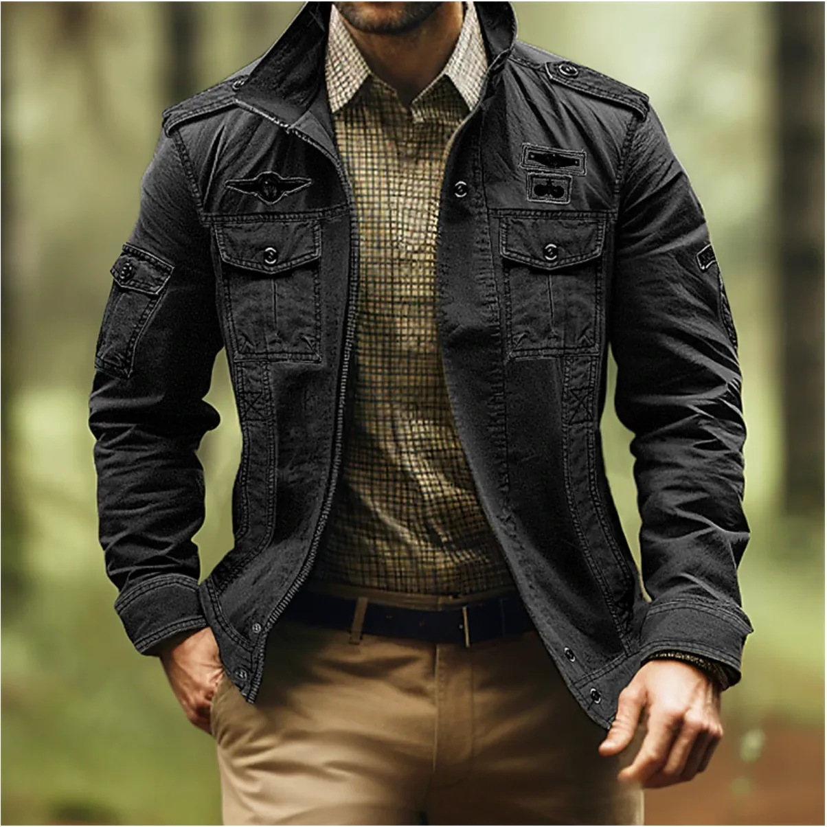 Tactical Edge™ | Outdoor Tactical Jacket | Breathable Polyester, All-Season Design, Lightweight & Durable