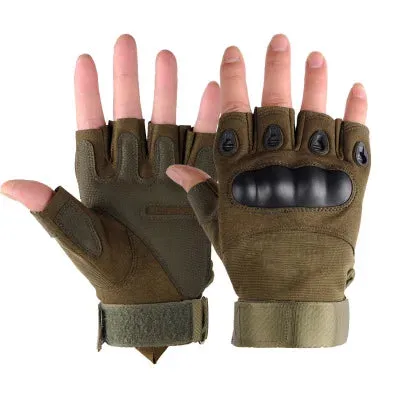 Tactical Fitness Gloves with Protective Shell - Antiskid Army Mittens for Gym Workout, Military Tactical Gear for Men and Women