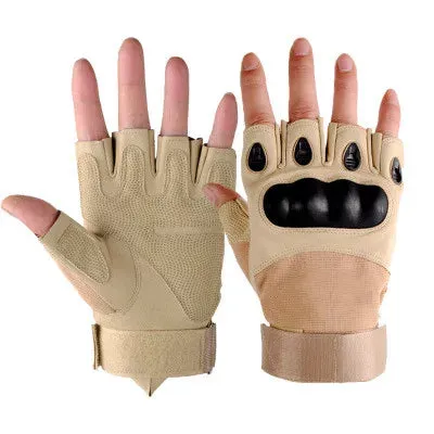 Tactical Fitness Gloves with Protective Shell - Antiskid Army Mittens for Gym Workout, Military Tactical Gear for Men and Women