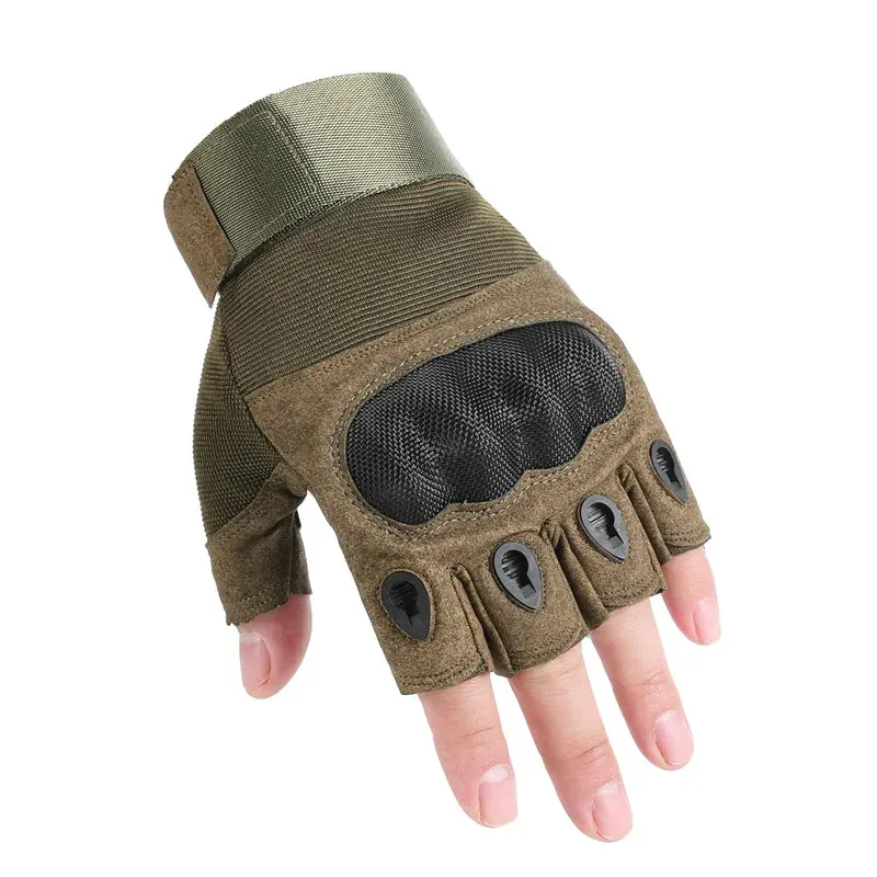Tactical Fitness Gloves with Protective Shell - Antiskid Army Mittens for Gym Workout, Military Tactical Gear for Men and Women