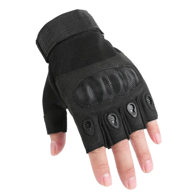 Tactical Fitness Gloves with Protective Shell - Antiskid Army Mittens for Gym Workout, Military Tactical Gear for Men and Women