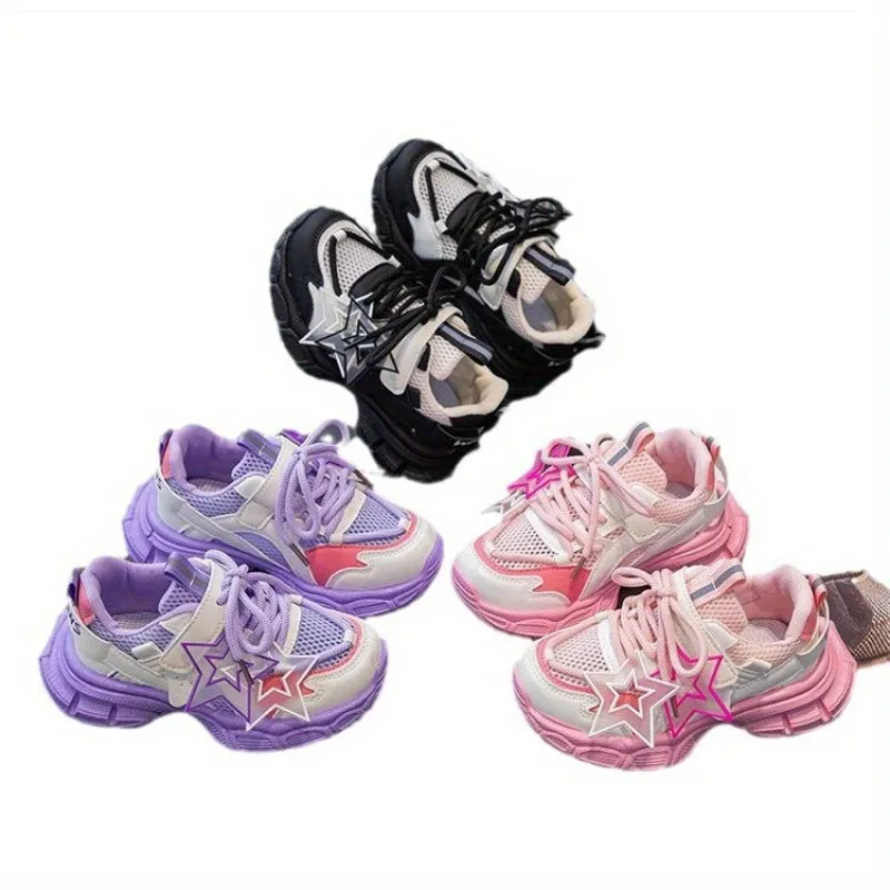 Trendy Sneakers For Girls, Non-slip Running Shoes, FS