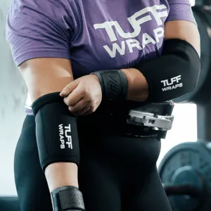 TUFF Power Series 7mm Elbow Sleeves (All Black)