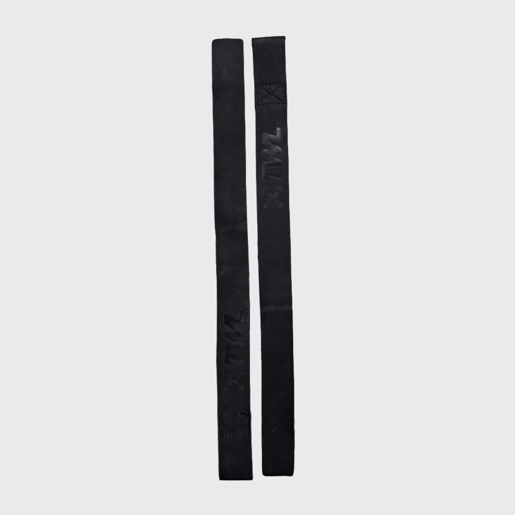 TWL - LEATHER LIFTING STRAPS - PAIR - BLACK