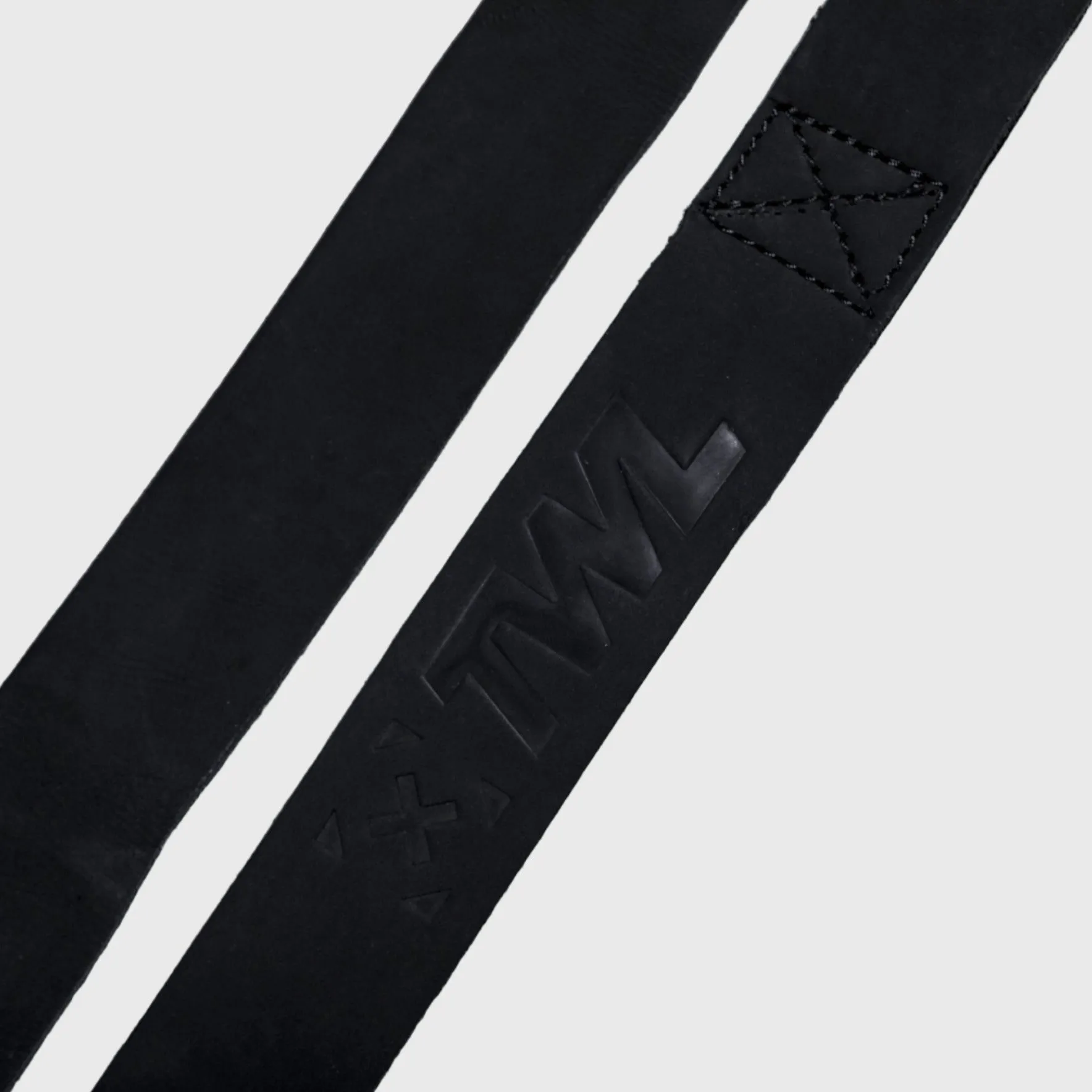 TWL - LEATHER LIFTING STRAPS - PAIR - BLACK
