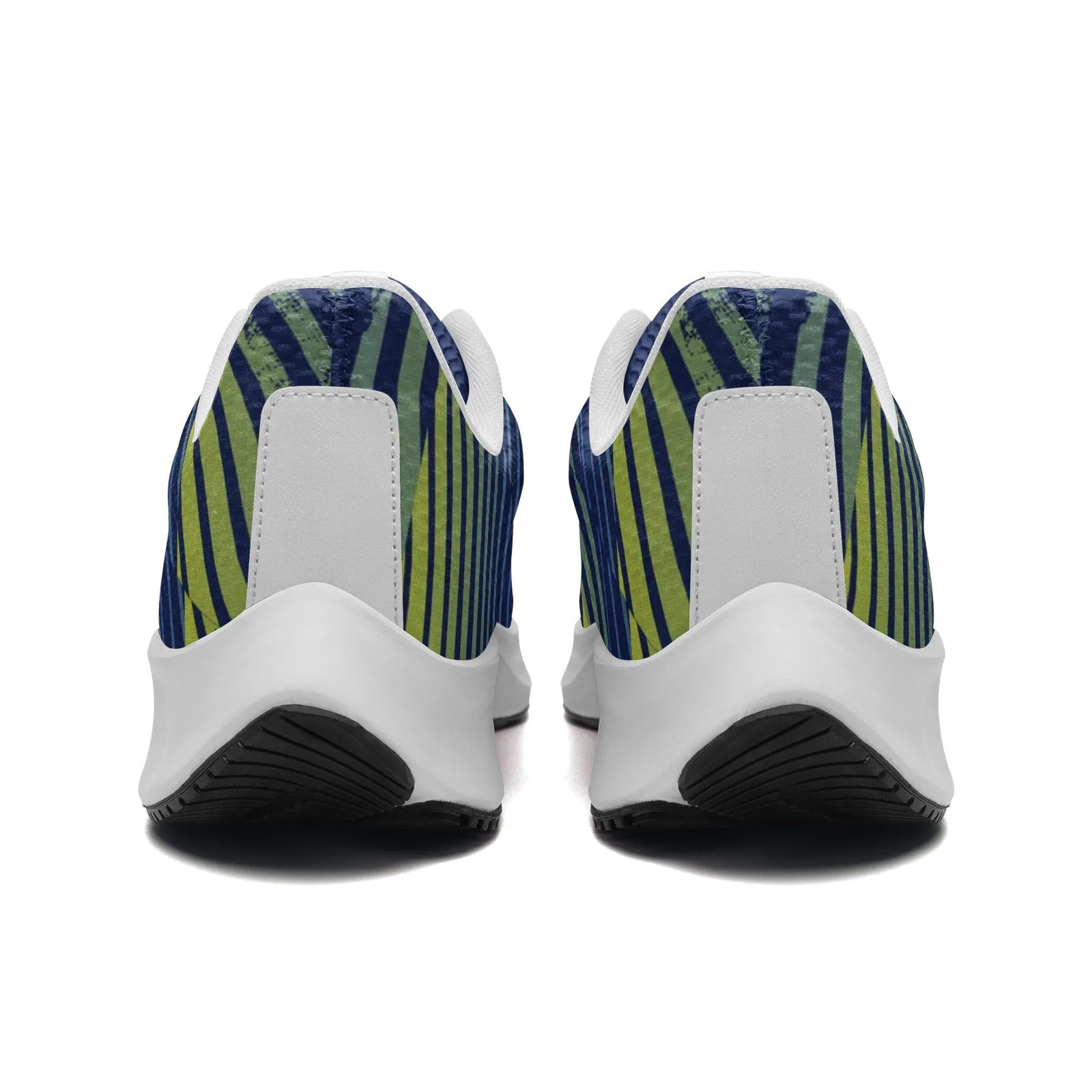 Ultra-Lightweight Breathable Running Shoes – Blue & Yellow Pattern