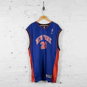 Vintage New York Knicks Basketball NBA Richardson Jersey - Blue/Orange - XXL