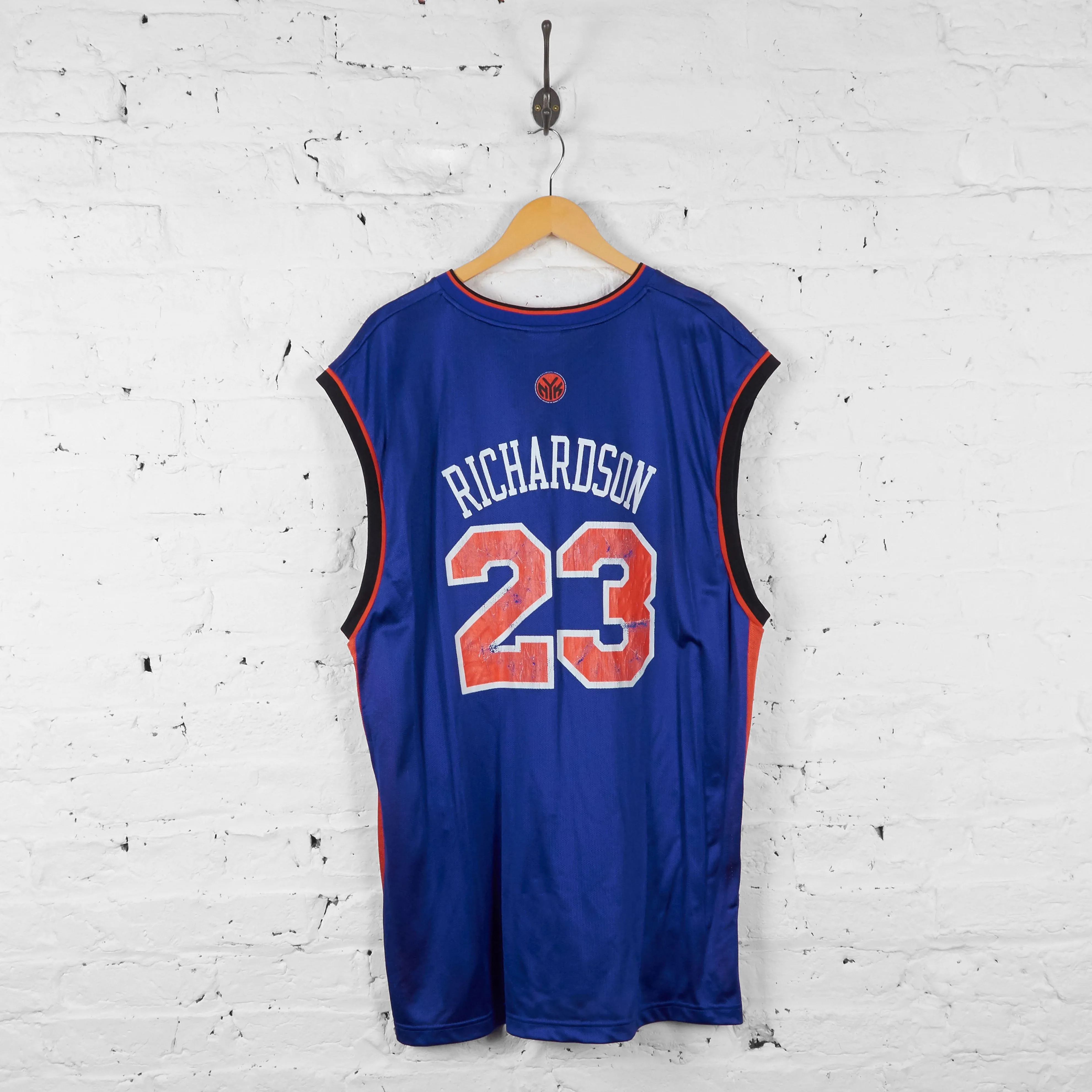 Vintage New York Knicks Basketball NBA Richardson Jersey - Blue/Orange - XXL