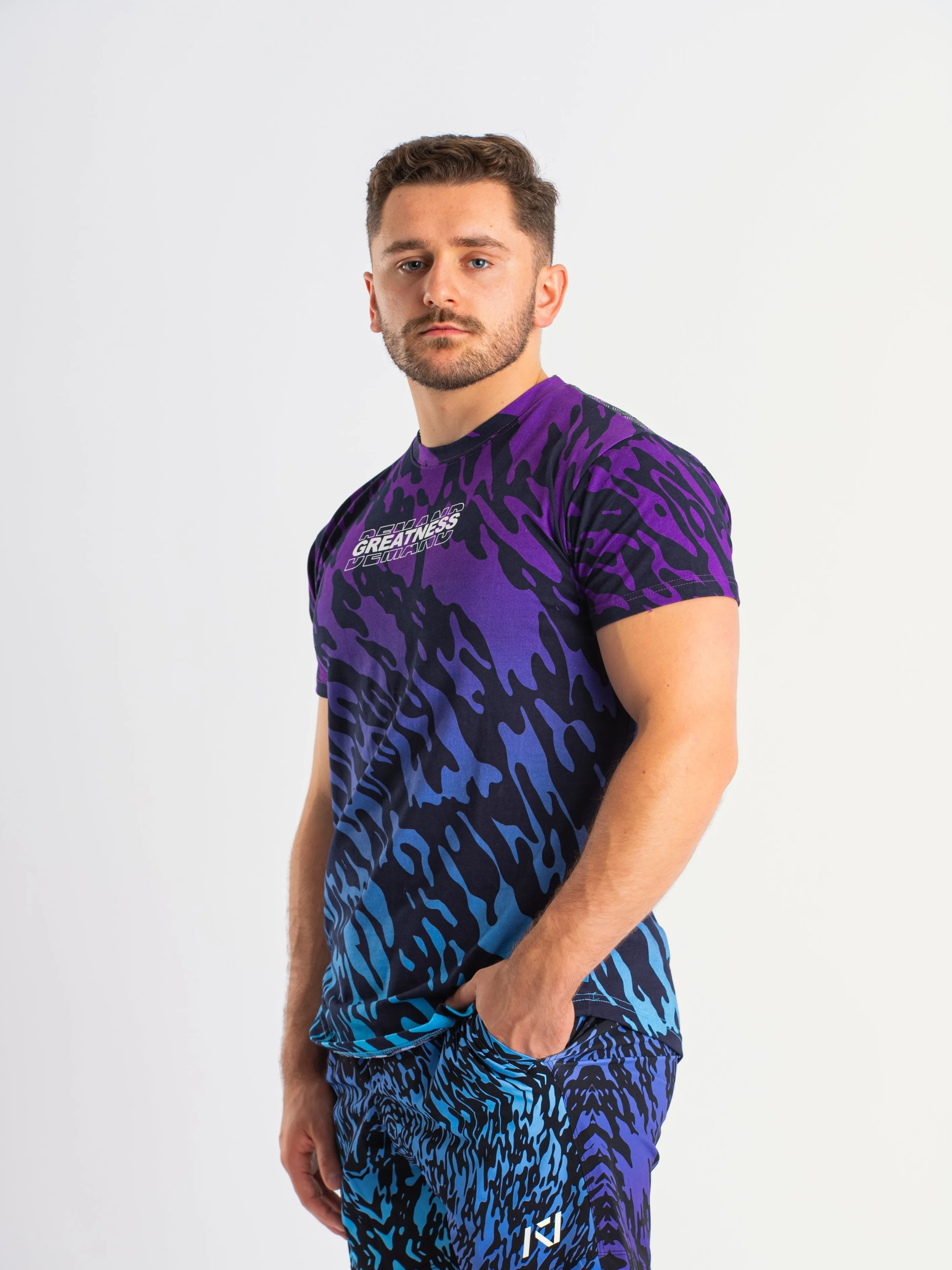 Violet Tiger Divided Men's Bar Grip Shirt