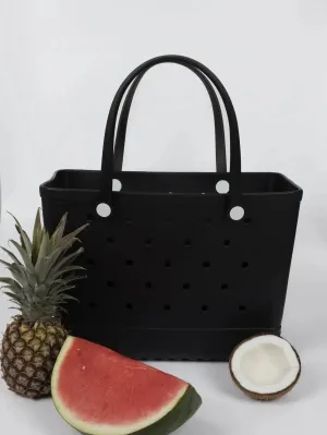 Waterproof Eco-Friendly Vegan Tote Bag - Black