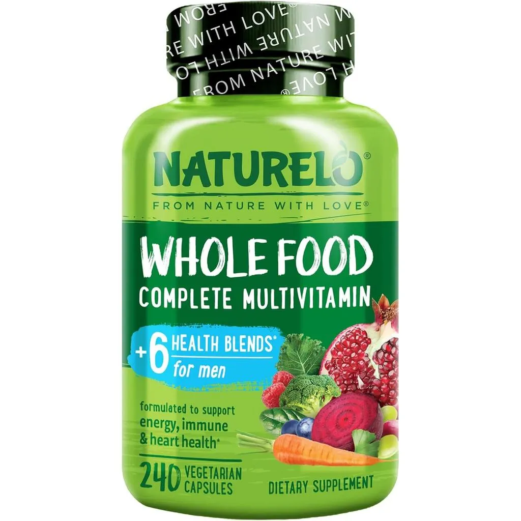 Whole Food Multivitamin for Men with Natural Vitamins, Fruit & Herbal Health Blends