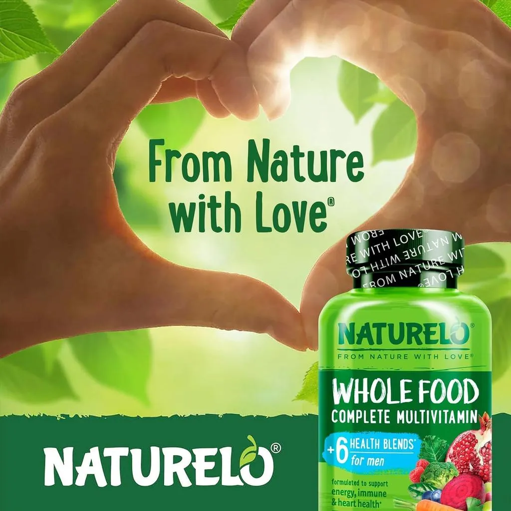 Whole Food Multivitamin for Men with Natural Vitamins, Fruit & Herbal Health Blends