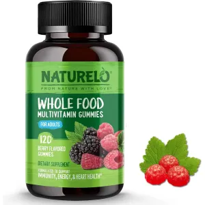 Whole Food Multivitamin Gummies for Adults with Natural Vitamins & No Sugar