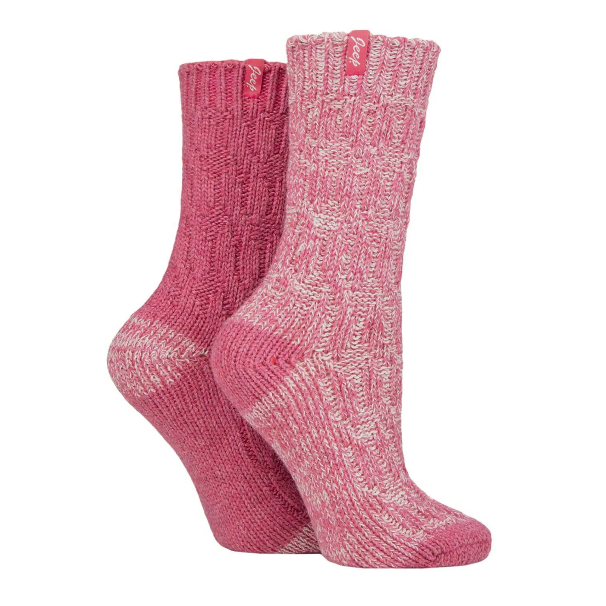 Women's 2-Pack Wool Outdoor Boot Socks | Ribbed Hiking Knit Socks
