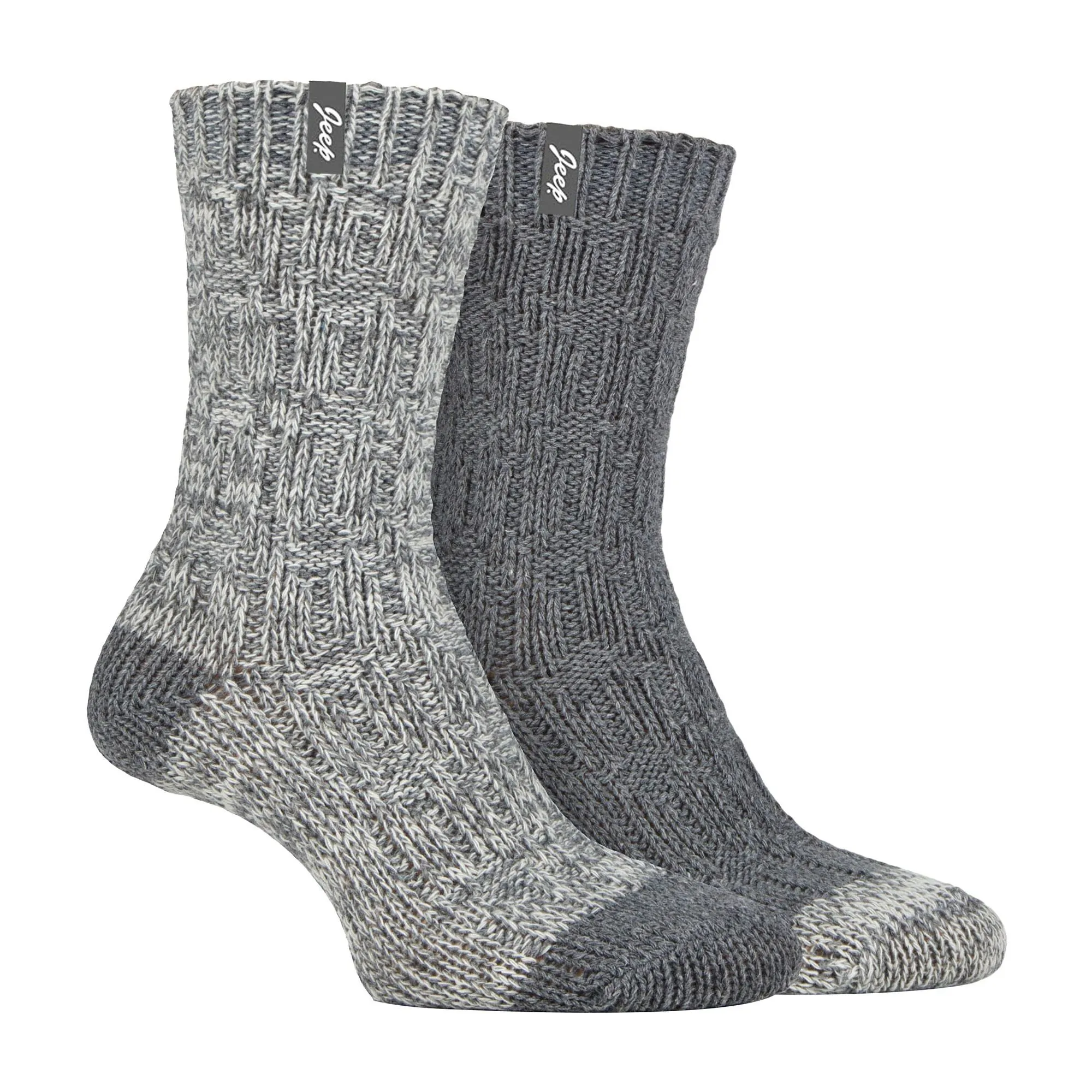 Women's 2-Pack Wool Outdoor Boot Socks | Ribbed Hiking Knit Socks