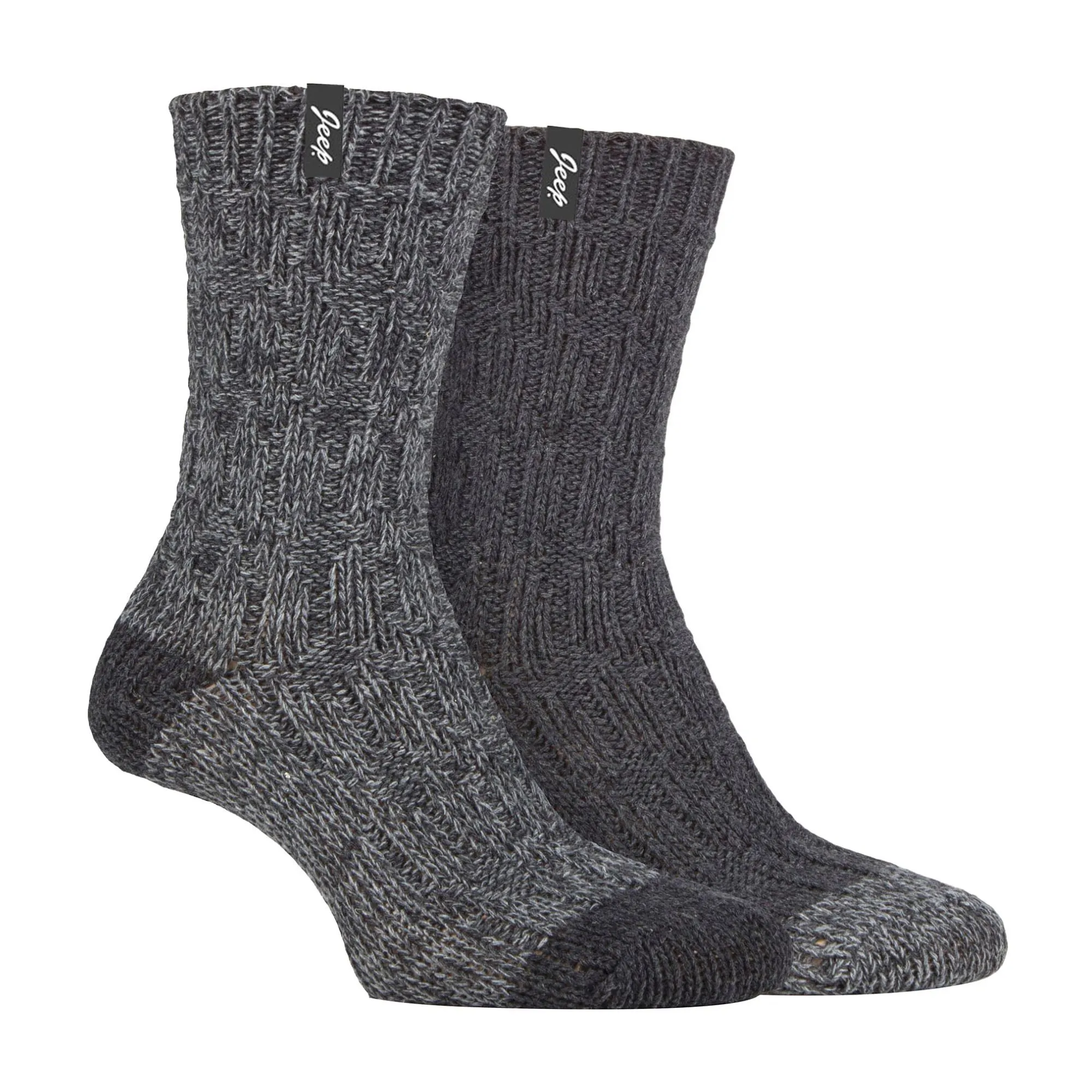 Women's 2-Pack Wool Outdoor Boot Socks | Ribbed Hiking Knit Socks