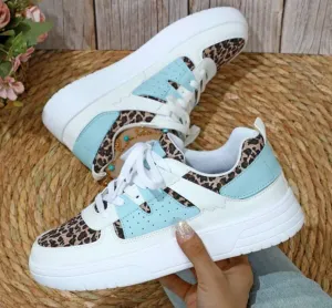 Women's Casual Chunky Sneakers with Leopard Print | Perfect for Everyday Wear