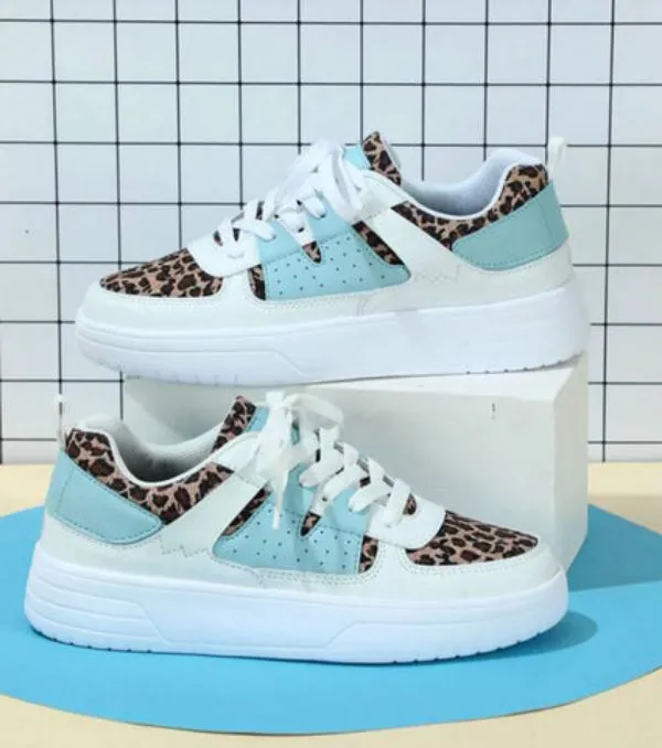 Women's Casual Chunky Sneakers with Leopard Print | Perfect for Everyday Wear