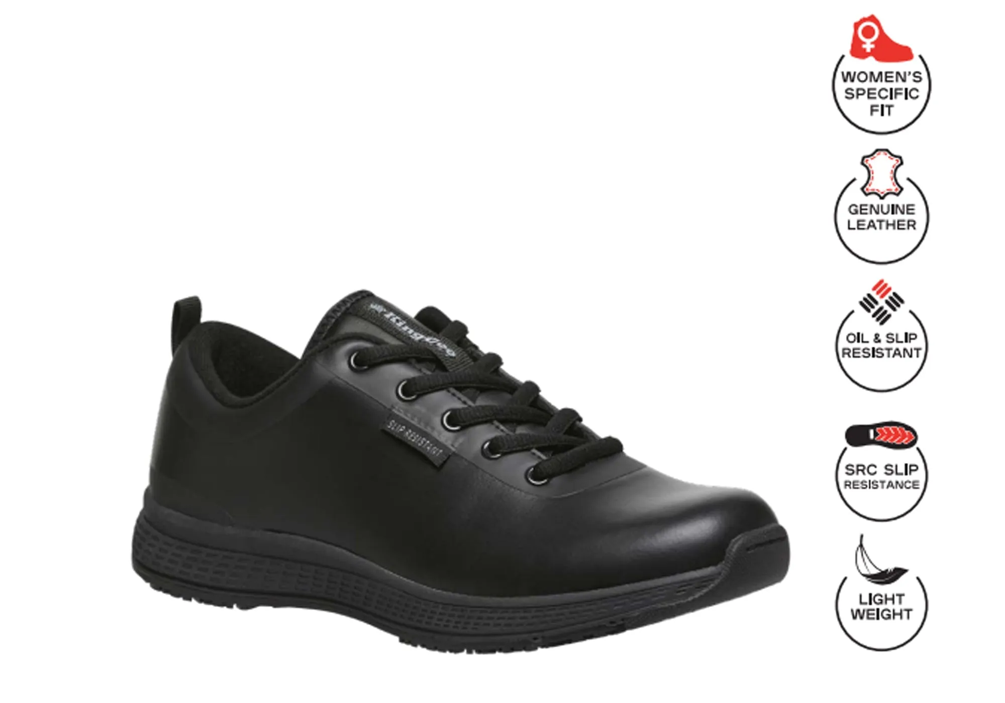 Womens King Gee Superlite Lace Slip Resistant Work Shoes