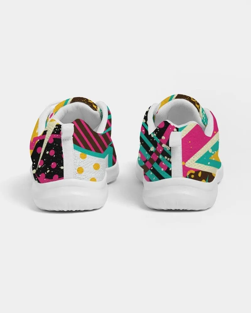 Womens Sneakers - Canvas Running Shoes - Multicolor Pop Print by inQue.Style