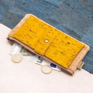 Yellow cork Slim snap wallet