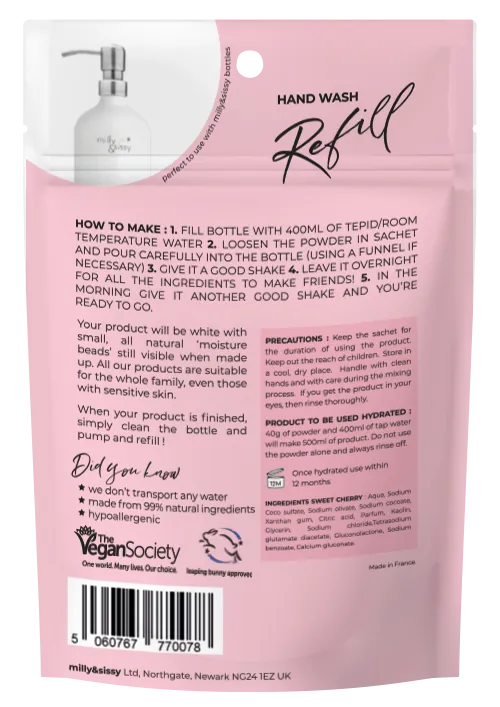 Zero Waste Sweet Cherry Hand Wash Refill